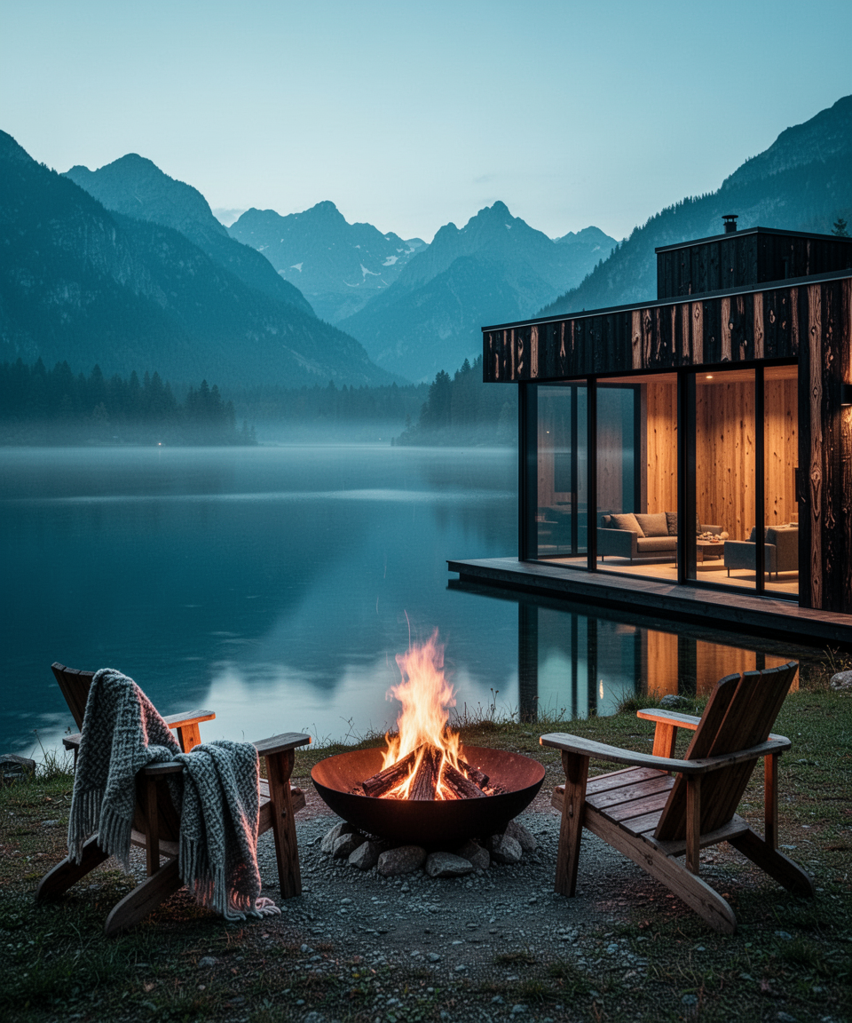 Cabin fire pit — atmospheric still